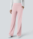 Halara Flex™ DayStretch Mid Rise Side Zipper Pocket Work Flare Pants - Primrose Pink