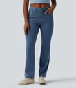 Halara Flex™ Mid Rise Pockets Casual Bootcut Jeans - Denim Dark Blue