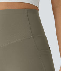 Halara UltraSculpt™ High Waisted Butt Lifting Tummy Control Pocket Shaping Workout Leggings - Grass Grey Green