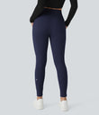 SoftlyZero™ Plush High Waisted Drawstring Pocket Plain Full Length Joggers - Peacoat