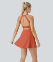 SoftlyZero™ Airy Backless Twisted Cool Touch Dance Active Dress-Easy Peezy Edition - Orange Rust