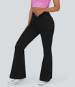 Halara Flex™ High Waisted Crossover Pocket Washed Casual Jeans - Black Denim