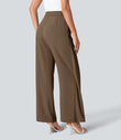 Halara Flex™ High Waisted Tie Side Wide Leg Work Pants - Teak