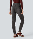 Halara Flex™ High Waisted Casual Skinny Jeans with Pockets - Poppy Seed Denim