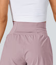 SoftlyZero™ Airy Super High Waisted 2-in-1 Cool Touch Yoga Shorts with Pockets - Pink Purple
