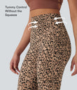 Halara UltraSculpt™ Leopard Print High Waisted Tummy Control Yoga Leggings with Pockets - Tan Leopard