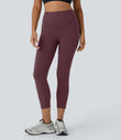 Halara UltraSculpt™ High Waisted Scrunch Butt Lifting Tummy Control Pocket Shaping Capri Training Leggings - Evening Red