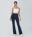 DayStretch High Waisted Pocket Flare Yoga Leggings - Midnight Blue