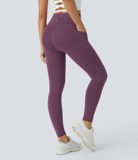 Halara UltraSculpt™ High Waisted Butt Lifting Tummy Control Pocket Shaping Workout Leggings - Night's Purple