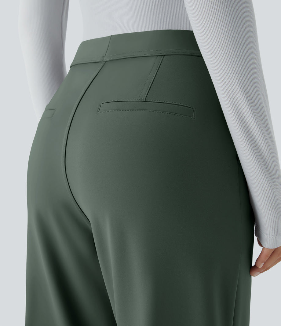 Halara Flex™ DayStretch High Waisted Pocket Work Flare Pants - Deep Aquamarine