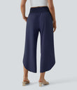 Breezeful™ High Waisted Crossover Quick Dry Resort Pants with Pockets - Patriot Blue
