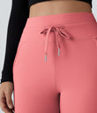 SoftlyZero™ Plush High Waisted Drawstring Pocket Plain Full Length Joggers - Shell Pink