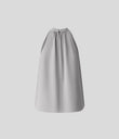 Keyhole Back Halter Sleeveless Curved Hem Work Blouse - Sandalwood Grey