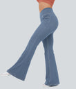 Halara Flex™ High Waisted Crossover Pocket Cool Touch Washed Casual Jeans - Pastel Blue Denim