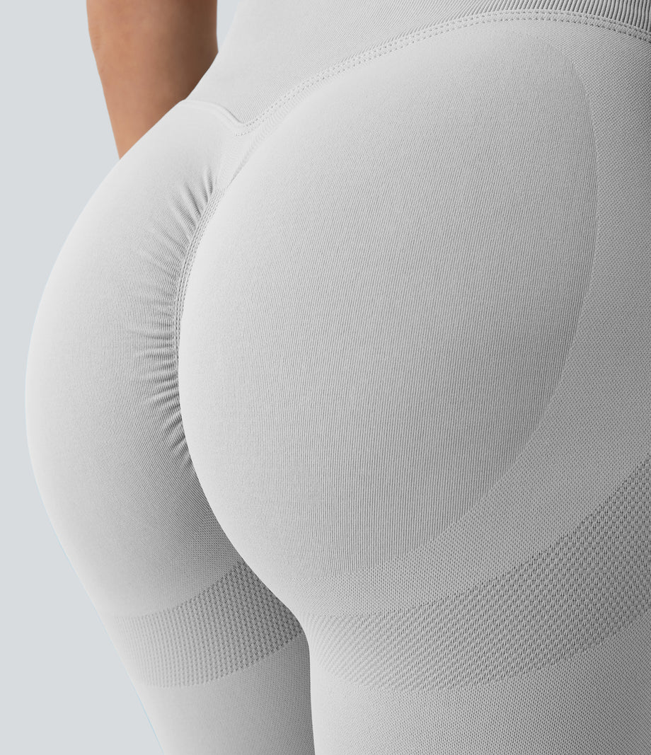 OneForm Seamless Flow High Waisted Booty Scrunch Leggings - Antarctica