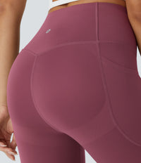 Halara UltraSculpt™ High Waisted Butt Lifting Tummy Control Pocket Shaping Workout Leggings - Evening Red