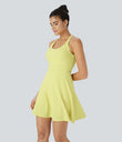 Flare Mini Dance Active Dress-Longer Length - Yellow Pear