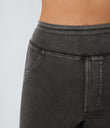 Halara Flex™ High Waisted Pocket Denim Casual Leggings - Hemp Rope Black Denim