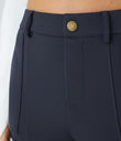 DayStretch High Waisted Zipper Pockets Solid Skinny Cargo Pants - Midnight Blue