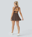 SoftlyZero™ Airy Backless Twisted Cool Touch Dance Active Dress-Easy Peezy Edition - Chocolate Martini
