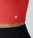 SoftlyZero™ Airy Square Neck Backless Crisscross Cropped Cool Touch Yoga Tank Top-UPF50+ - Poinsettia