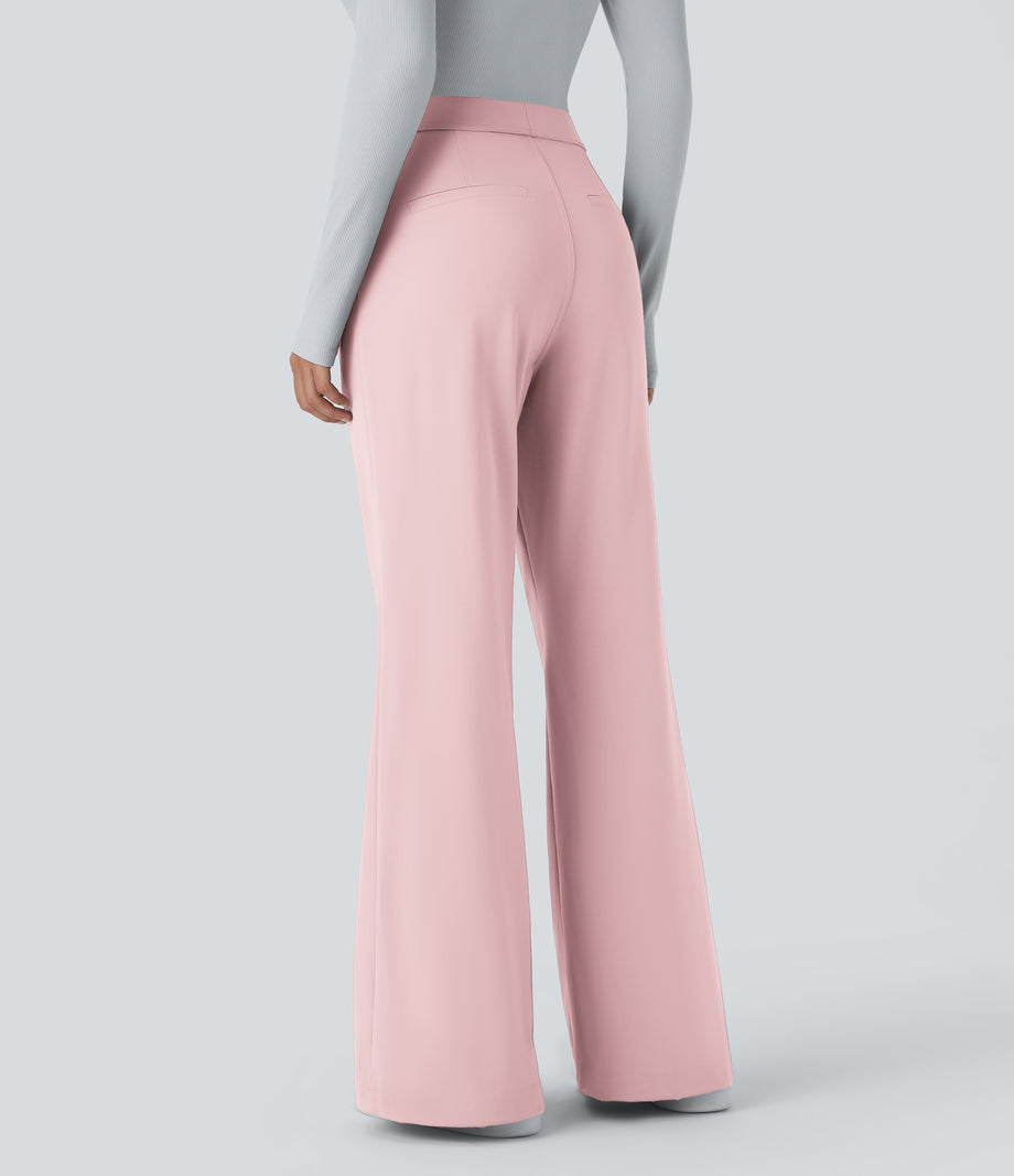 Halara Flex™ DayStretch High Waisted Pocket Work Flare Pants - Primrose Pink