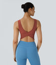 U Neck Crossover Barre Ballet Dance Tank Top A-D Cups - Goose Crest Red