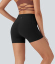 Halara UltraSculpt™ High Waisted Tummy Control Pocket Shaping Training Biker Shorts 3'' - Black