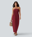 Halter Tie Back Maxi Dress with Pockets - Emboldened