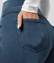 Halara Flex™ High Waisted Pockets Wide Leg Loose Work Jeans - Washed Denim Bleached Blue