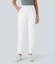 Halara Flex™ DayStretch High Waisted Pocket Ankle Length Tapered Work Pants - White