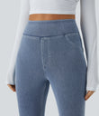 Halara Flex™ High Waisted Pocket Denim Casual Leggings - Ice Crevice Denim