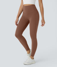 Halara UltraSculpt™ High Waisted Butt Lifting Tummy Control Pocket Shaping Workout Leggings - Thick Earthy Brown