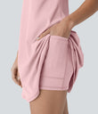SoftlyZero™ Plush Molded Cups Low Support Dance Active Dress-Easy Peezy Edition A-D Cups - Primrose Pink