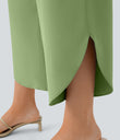 Breezeful™ High Waisted Crossover Quick Dry Resort Pants with Pockets - Hot Wasabi - Green