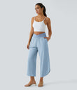 Breezeful™ High Waisted Crossover Quick Dry Resort Pants with Pockets - Ballad Blue