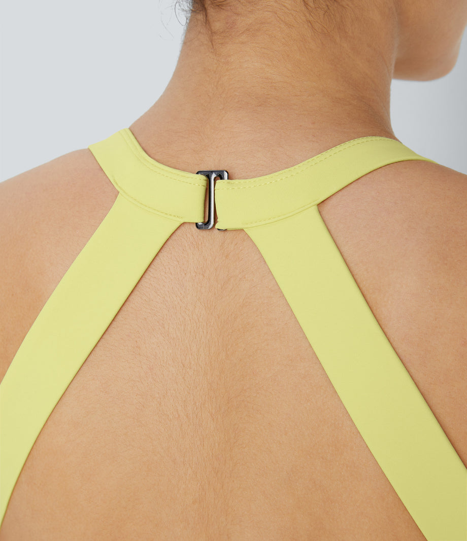 Flare Mini Dance Active Dress-Longer Length - Yellow Pear