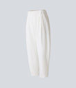 Mid Rise Pocket Barrel Leg Baggy Work Pants - White