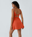 SoftlyZero™ Plush Double Straps 2-Piece Pocket Slip Dance Active Dress A-D Cups - Tigerlily