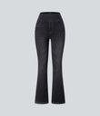 Halara Flex™ High Waisted Pockets Washed Casual Bootcut Jeans - Carbon Paint Denim