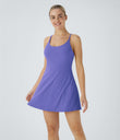 SoftlyZero™ Plush Backless Active Dress - Misty Lavender