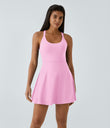 SoftlyZero™ Airy Backless Twisted Flare Low Support Dance Active Dress-Longer Length-Easy Peezy Edition A-D Cups - Nosegay