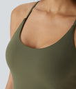 SoftlyZero™ Plush Backless Active Dress - Grass Grey Green