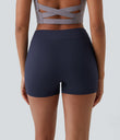 SoftlyZero™ Airy High Waisted Pocket Plain Cool Touch Yoga Shorts 3.5"-UPF50+ - Peacoat
