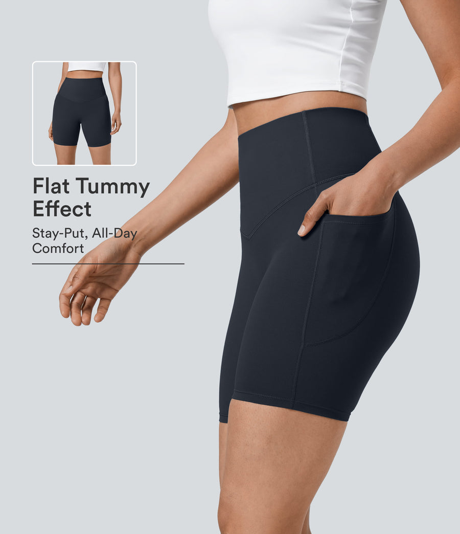Celeste L'Amour UltraSculpt™ High Waisted Tummy Control Pocket Shaping Training Biker Shorts 7''