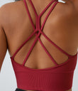 OneForm Seamless Flow Low Support Ruched Double Straps Sports Bra A-D Cups - American Beauty