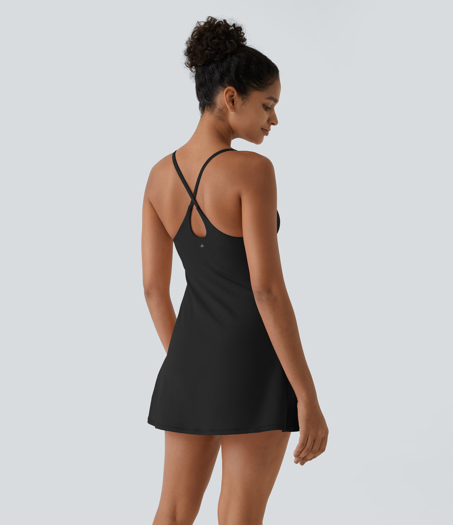 SoftlyZero™ Plush Backless Active Dress-Easy Peezy Edition - Black