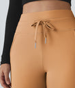 SoftlyZero™ Plush High Waisted Drawstring Pocket Plain Full Length Joggers - Butterum