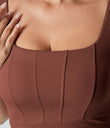 SoftlyZero™ Airy Square Neck Backless Corset Ruched Split Bodycon Midi Cool Touch Bridesmaid and Wedding Guest Dress - Sequoia