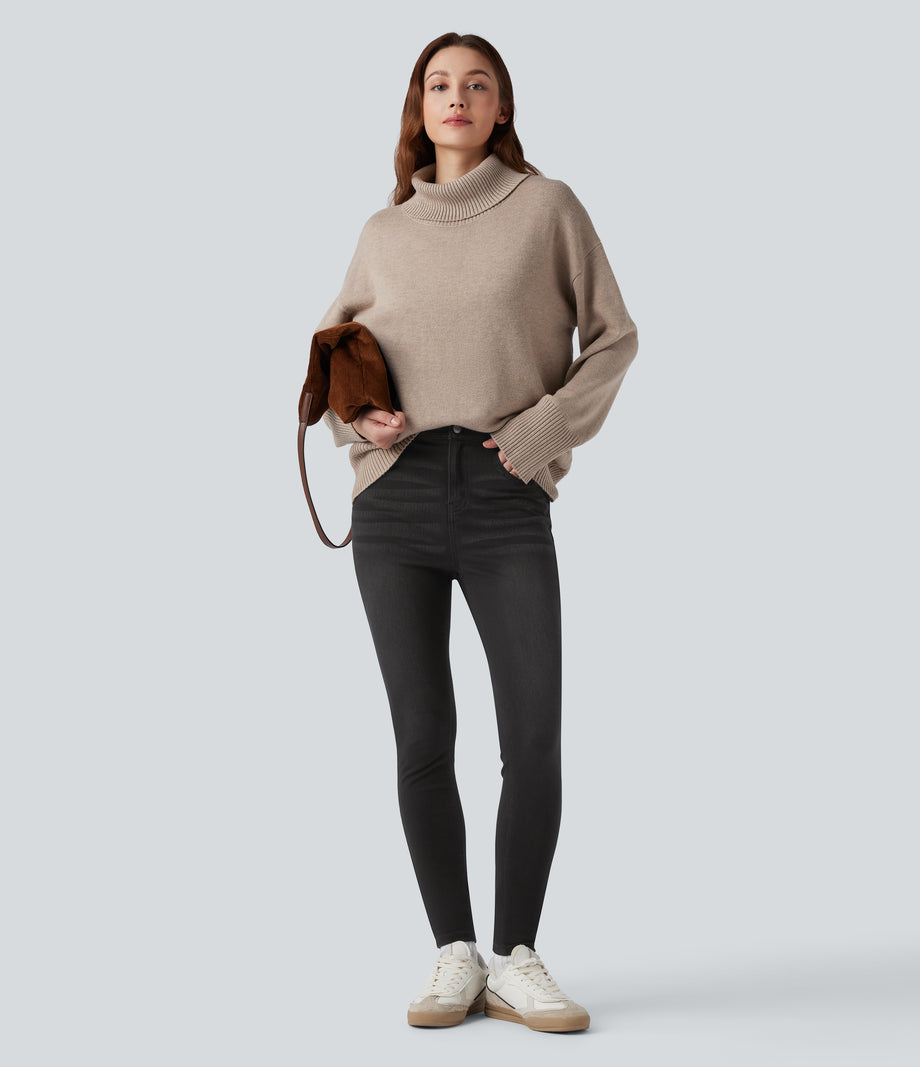 Halara Flex™ High Waisted Casual Skinny Jeans with Pockets - Phantom Denim